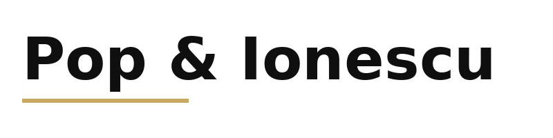 Pop & Ionescu logo